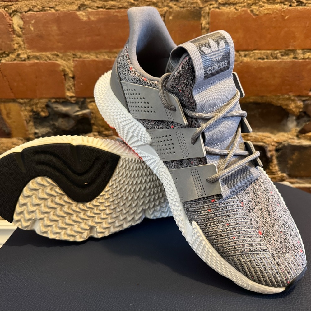 Adidas prophere Grey solar red shoes 9.5